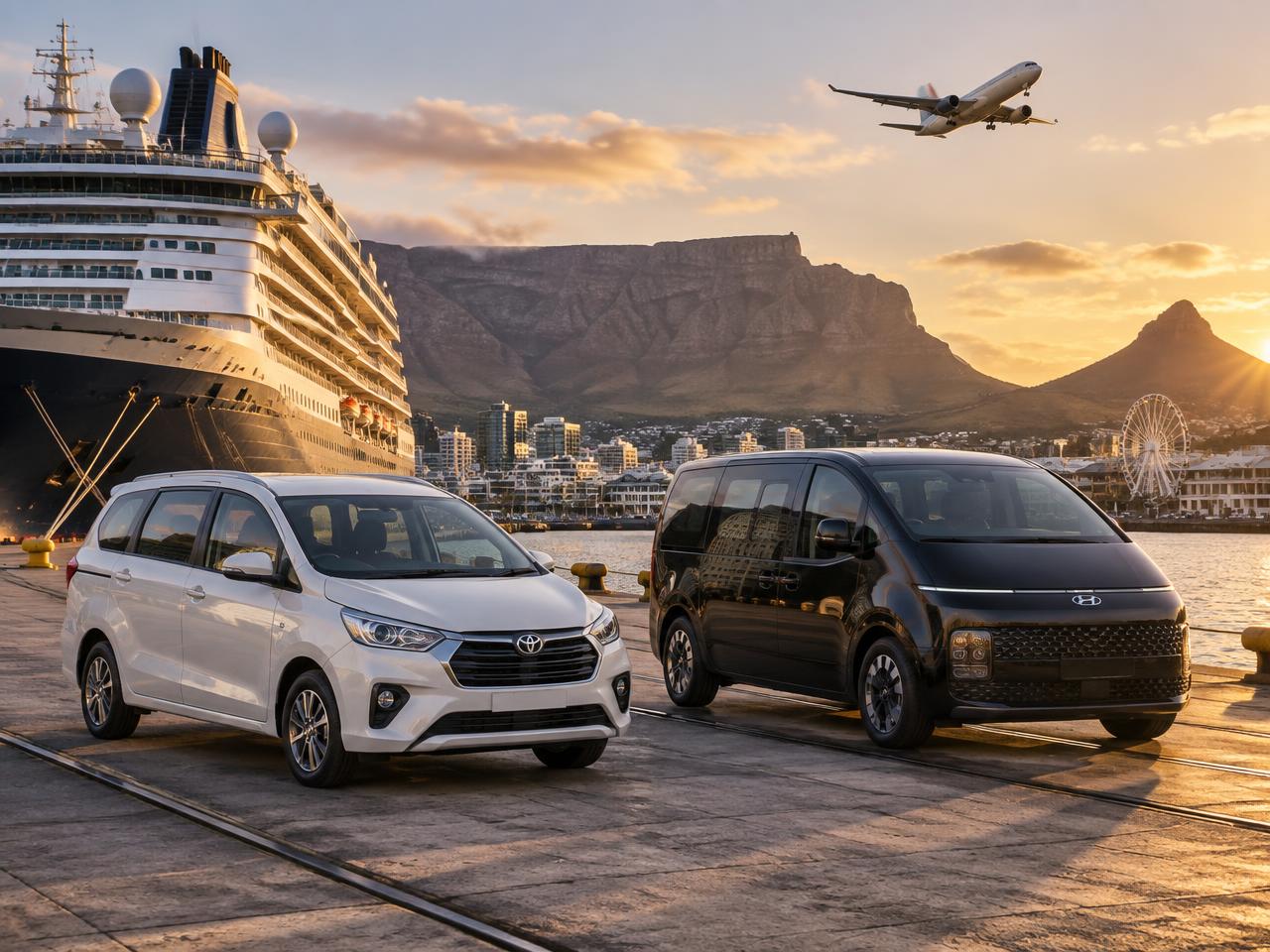 Cape Town waterfront and harbour near the cruise terminal